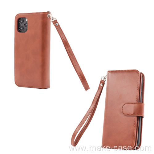 Luxury PU Leather 9 Card Slots Phone Holder